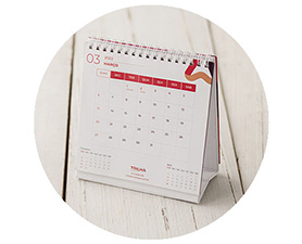 Calendário mesa